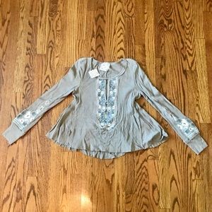 Free People Embroidered Thermal, XS